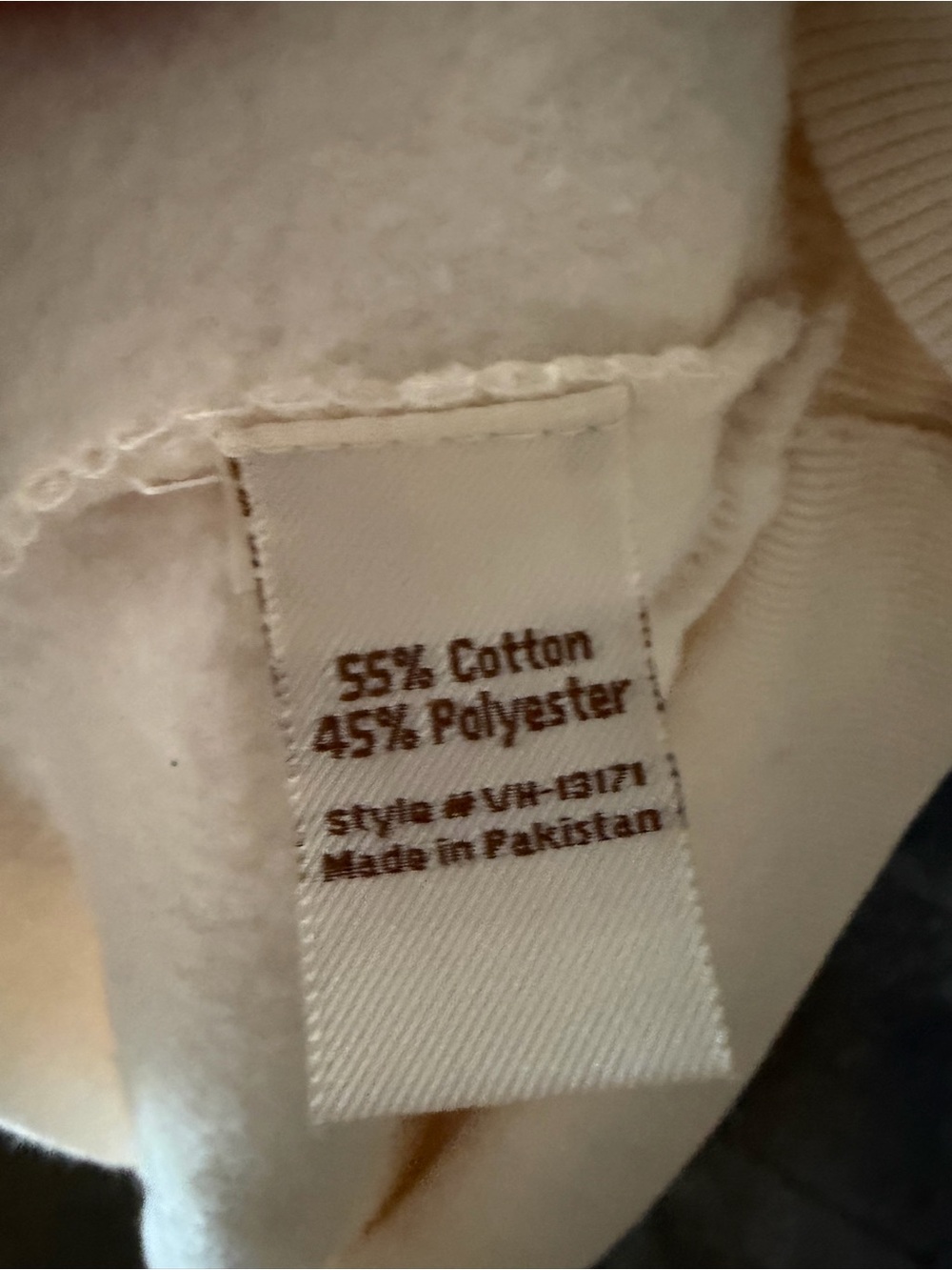 Vintage Havana Cream Hoodie with Tan/Blush Colorblock Panels - Picture 6 of 7